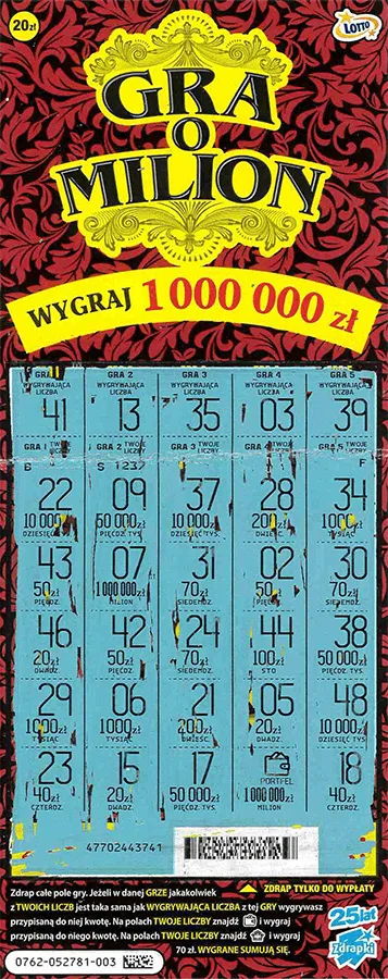 Zdrapka GRA O MILION