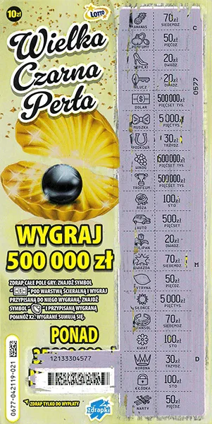 Zdrapka WIELKA CZARNA PERŁA